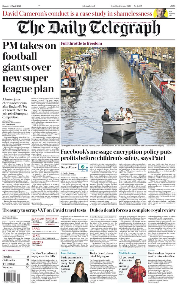 Image showing news headlines as an example of headers in a web document.